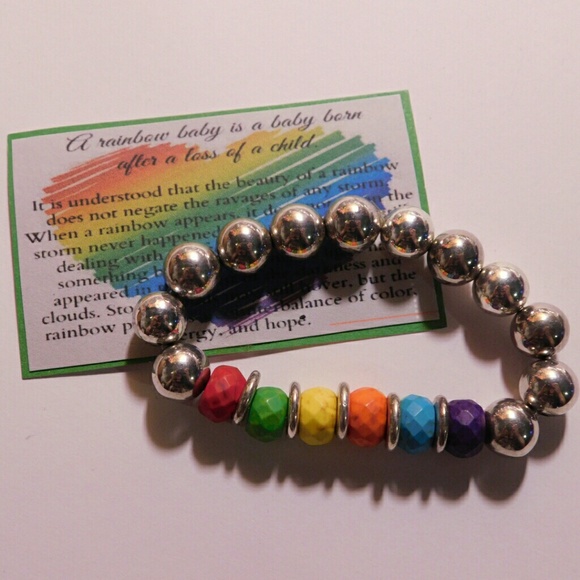 rainbow baby bracelet